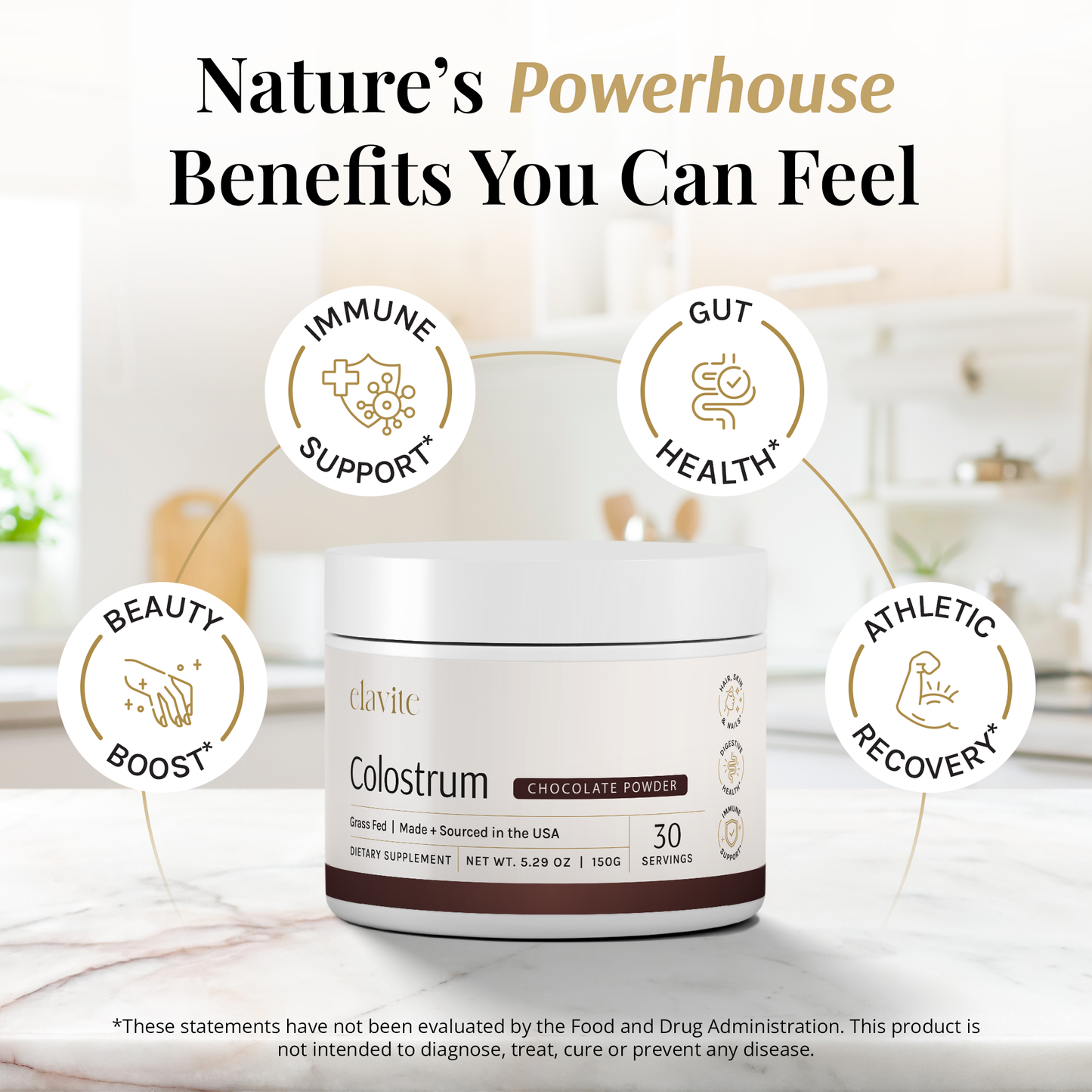 Bovine Colostrum Powder - Chocolate - 30 Servings