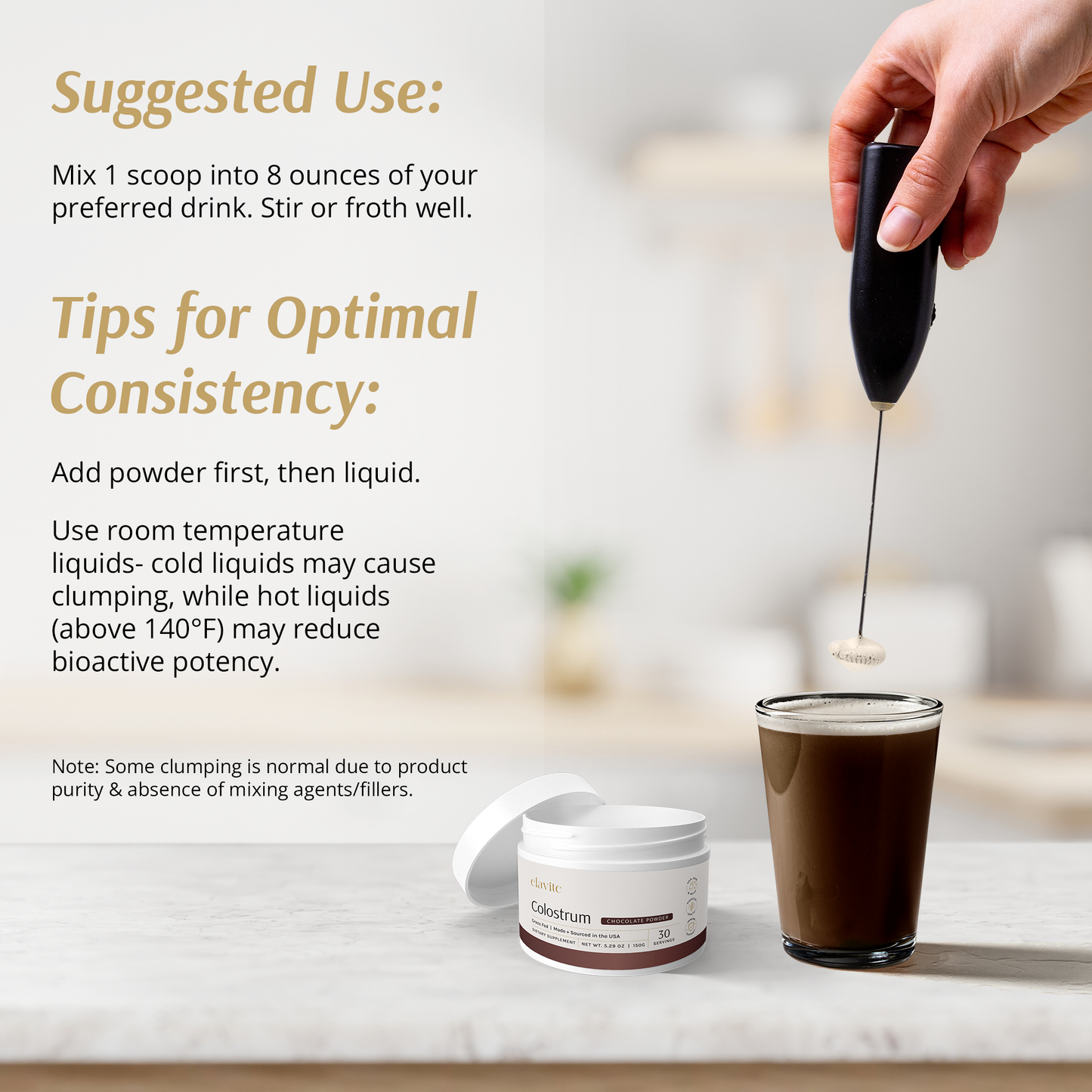 Bovine Colostrum Powder - Chocolate - 30 Servings